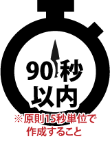 長さ 90秒以内